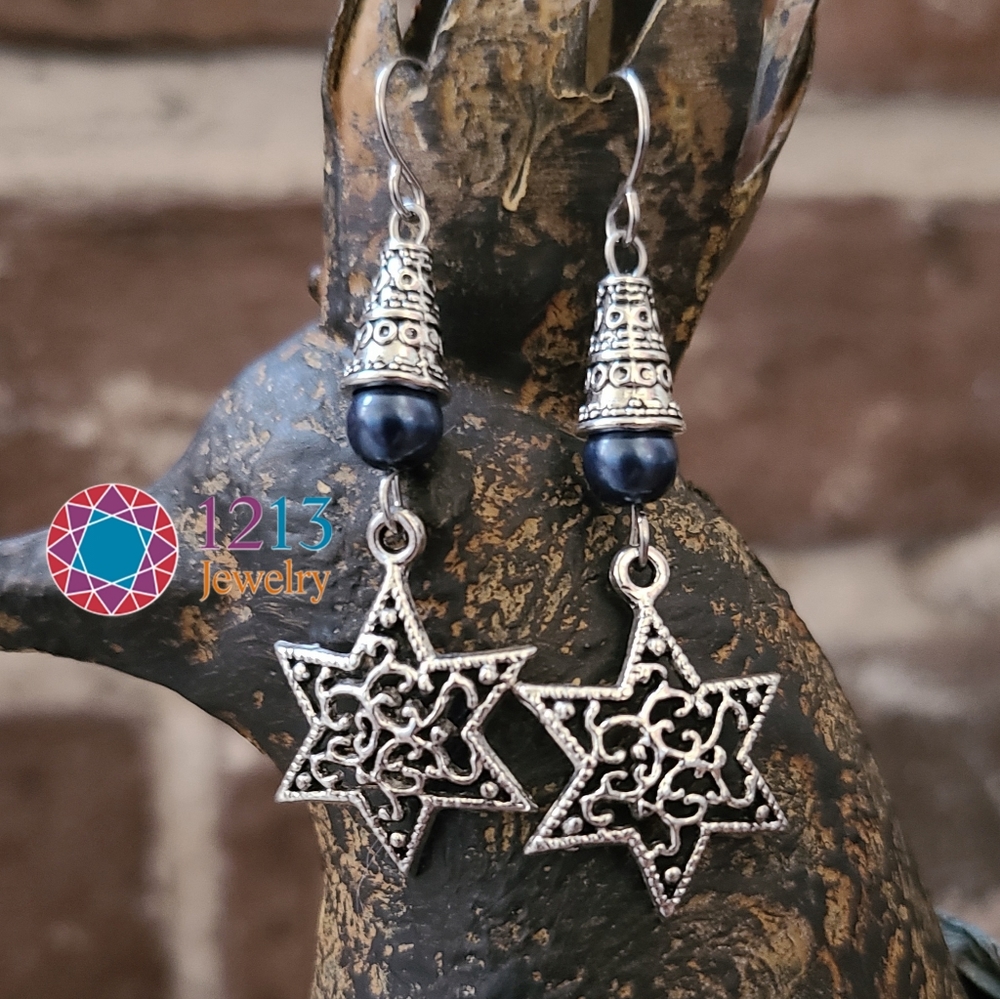 Handcreated Jewish Star of David Earrings